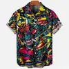 2024 Verano Nuevo Aliexpress Gatito Impresión Digital 3D Estilo Hip-Hop Camisa Cardigan de Manga Corta para Hombre