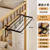 Perchero de ropa para mesita de noche de dormitorio, estante de almacenamiento en la cama para ropa, para colgar ropa para secar, gancho plegable para litera superior