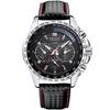 MEGIR MEGIR 1010G Reloj para Hombre Reloj Deportivo Falso Tres Ojos Luminoso Reloj para Hombre
