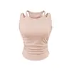 2669-Chaleco Sexy Ajustado Estilo Europeo y Americano para Mujer Moda Nueva Primavera y Verano 2026 Top Hot Girl sin Hombros