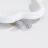 Pendientes de Bola de Flores Dulces Elegantes Bola de Diente de León Estéreo Pendientes Elegantes de Moda Pendientes de Aguja de Plata de Ley 925 Gama Alta