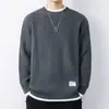 Suéter Ondulado para Hombre Otoño e Invierno Moda de Marca Ropa Suéter Falso de Dos Piezas Suéter de Moda Todo Fósforo Cuello Semi Alto