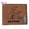 Billetera de puño transfronteriza billetera corta versión horizontal día del padre novio regalo de vacaciones billeteras para hombre con letras fabricantes
