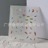 Adesivos de Unha Estilo Chinês Peixe Koi da Sorte Folha de Lótus Carpa em Relevo Tridimensional Decoração Fina e Resistente