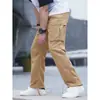 2026 Comércio Exterior Desejo Marca da Moda Europeia e Americana Tendência Moda Bolso Múltiplo Esporte Cordão Cargo Calça de Perna Reta Masculino Peça Única Dropshipping
