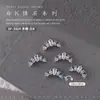 Joyería de circón para arte de uñas Arco de media luna francesa Diamante completo Amor Taladro en forma de V Circón plano Decoración tridimensional para uñas