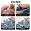 Hebilla de Cintura de Mariposa de Diamantes Completos Estilo Nuevo Brillante Moda Desmontable Sin Costura Ajustador de Cintura para Jeans