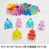 Figura de Conejo de Acrílico de Alta Transparencia, Cuentas de Conejo de Imitación Cristal, Juguete Educativo de Escritorio para Juego de Imitación Infantil, Venta al por Mayor