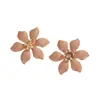 Brincos de Flor com Gotejamento de Óleo Moda Transfronteiriça Europeia e Americana para Mulheres, Elegantes, de Alta Qualidade, Simples, Brincos e Brincos S925 Atacado