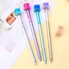 Gran Cantidad de Bolígrafos de Gel de Cristal Coloridos Listos para Usar, Bolígrafos Creativos de Regalo con Forma de Rosa, Bolígrafos con Logo Impreso, Pequeños Premios para Estudiantes