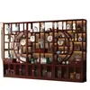 Estante Antiguo de Estilo Chino Nuevo Madera No Sólida Gabinete Multitesoro Partición para Sala de Té Estantería Sala de Estar Vitrina para Té Gabinete para Té Estante de Almacenamiento