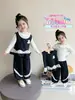 Conjunto Elegante de Otoño para Niñas de Manga Larga 2026 Nuevo Conjunto de Tres Piezas de Mezclilla a la Moda para Niños Ropa Moderna para Bebés de Primavera y Otoño