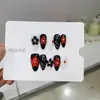 Daiyueda Unhas Vestíveis Puras Feitas à Mão Nova Coleção Outono e Inverno B276 Patch de Manicure Olho de Gato Elegante Esculpido Pintado à Mão Puro