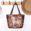 Comercio Exterior al por Mayor Nuevo Bolso Étnico de Elefante Matai para Mujer Bolso de Mano Simple para el Trabajo Bolso de Lona Bordado Bolso Pequeño Transfronterizo