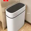 [Entrega de una pieza al por mayor pequeña] Cubo de basura con ranura estilo japonés Cubo de basura para inodoro Cubo de basura de prensa con tapa