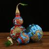 Cabaça de Cobre Wulong Pintada Tampa Aberta Cabaça Latão Ornatos de Cabaça Ornatos de Artesanato em Latão para Casa Atacado