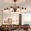 Lustre retrô americano para sala de estar, iluminação estilo francês de lírio-do-vale para quarto principal, luz principal estilo vintage para toda a casa, luminária para sala de jantar