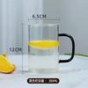 Vaso de Agua de Gran Capacidad Engrosado al por Mayor del Fabricante, Taza de Té Doméstica con Asa de Color, Vaso Transparente de Vidrio de Borosilicato Alto, Taza de Té Verde con Asa