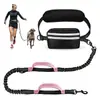 Novo conjunto de bolsa de cintura esportiva para corrida de animais de estimação transfronteiriça, coleira retrátil refletiva para passeios de cachorro ao ar livre, em estoque para atacado