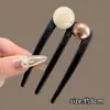 Artefato de Prancha de Cabelo Preguiçoso Pente de Cabeça Esférica Grampo de Cabelo em Forma de U Acessório de Cabeça Placa Traseira de Cabeça Grampo de Cabelo Pente de Cabelo com Sensação Avançada Grampo de Cabelo