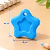 Goma de borrar creativa con forma de estrella de dopamina con cordón para evitar la pérdida, fácil de borrar, duradera y produce mínimas virutas de goma, adecuada para estudiantes de primaria