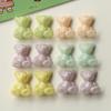 Ins Corea mismo estilo textura de arena movediza color sólido brillo oso diy resina aretes accesorios para el cabello material para carcasa de teléfono móvil al por mayor
