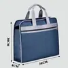 Fábrica em estoque atacado portátil escritório conferência bolsa de informação extra grande tecido oxford bolsa para documentos impressão LOGO pasta