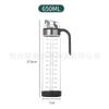 Venta directa vidrio borosilicato alto apertura y cierre automático aceitera gran capacidad salsa de soya vinagre condimentos botella acero inoxidable a prueba de polvo aceitera