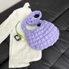 Bolso nube plisado transfronterizo Diseño nicho de Corea del Sur Chaqueta acolchada de algodón plumón Bolso burbuja informal para ir al trabajo Bolso tote bandolera