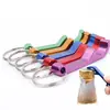 Abrebotellas de Cerveza Portátil Llavero 4 en 1 Bolsillo Aluminio Abrebotellas de Cerveza Lata 5 Colores Regalos para Fiestas de Boda
