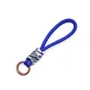 Colgante Llavero de Cuerda Trenzada de Nylon Anudada Bloque de Color Correa Corta para Teléfono Desmontable Accesorio de Correa Colgante Anti-Pérdida