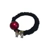 Diadema de Pelo Pequeña con Strass de Bola Roja Ancora Cuerda para el Cabello de Mujer Adorno para la Cabeza Banda de Goma Elástica Alta Duradera