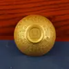Burger King Golden Bowl Adereços de Primeiro Aniversário Liga de Zinco Galvanizada Tigela Dourada em Miniatura para Reunião de Riqueza Atração Turística Ornamento de Artesanato