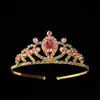 Diadema de Corona de Princesa para Niñas Transfronteriza Aleación Pedrería Accesorios para el Cabello Decoraciones para Actuaciones Fiestas de Cumpleaños