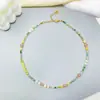 Nuevo collar de moda con cuentas de piedra natural para mujer, cadena para clavícula de lujo ligero exquisita, cadena para suéter