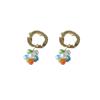 Aretes de Bola de Cristal de Colores para Mujer, Aretes de Dopamina Frescos y Dulces, Aretes de Moda Hechos a Mano con Temperamento al por Mayor