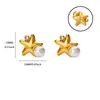 Brincos de Pérolas Imitação, Doces, Frescos, Mini Estrela de Cinco Pontas, Moda, Brincos de Luxo Leve, Brincos e Acessórios