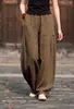 Amazon 2026 Primavera/Verano Nuevos Pantalones Largos Casuales de Moda Artística de Algodón y Lino Holgados Adelgazantes Pantalones de Linterna para Mujer