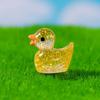 Micro-Paisaje Lindo Polvo Fino Pequeño Pato Amarillo Colgante de Muñeco Paisajismo Resina Decoración Accesorios Mini Adornos Pequeños