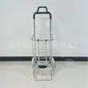Carrito de compras plegable de cuatro ruedas portátil para el hogar con gran capacidad para la compra de comestibles y el transporte de equipaje, carro con ruedas engrosadas multifuncional