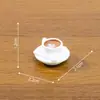 Serie de juguetes de comida creativa de simulación de café y helado para paisajes en miniatura, accesorios de decoración DIY para casa de muñecas, pequeños adornos de escritorio