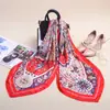 Pañuelo Cuadrado de Seda 110 Estilo Étnico Estampado Geométrico Retro, Pañuelo de Seda de Morera Transpirable, Regalo para Mamá, Elegante Pañuelo de Seda