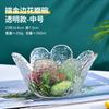 Nordic simples casa transparente Phnom Penh vidro salada tigela criativa de quatro folhas martelo padrão pratos Internet Celebrity Tableware Set