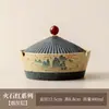 Cenicero de Cerámica Vintage Color Rojo Pedernal para Mesa de Sala de Estar en Casa, Portacigarrillos de Estilo Chino con Forma Creativa de Caqui, Lujo Ligero de Gama Alta