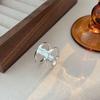 Holdup S925 Sterling Silver Abertura Ajustável Versão Larga Anel Pesado Indústria Feminino Coreia do Sul Verão Novo Anel de Sentido de Alta Qualidade