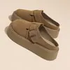 Tamancos Fáceis de Calçar para Mulheres, Novo Estilo Primavera 2026, Para Uso Externo, Sapatos Versáteis Estilo Birkenstock com Solado Grosso para Aumentar a Altura