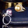 Accesorios DIY Anillo europeo y americano precioso Plata de ley S925 anillo de perlas accesorios de soporte vacío porta anillos semiterminado