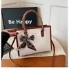 Bolsa de Mão Quadrada Pequena Color Block com Estampa de Cobra Fashion Atacado para Mulheres, Novo Estilo Primavera 2026, Bolsa de Ombro Único Transversal com Laço de Lenço de Seda
