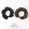 Elástico de cabelo de renda bicolor com bolinhas estilo coreano e japonês, estética de nicho de alta qualidade, adequado para rabos de cavalo, faixa de cabelo de tecido xadrez para mulheres