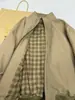 Chaqueta Harrington Cremallera Beige Oscuro para Hombre Primavera/Otoño Fresca Elegante Ajuste de Alta Gama Hombro Normal Chaqueta de Béisbol Top para Exteriores
